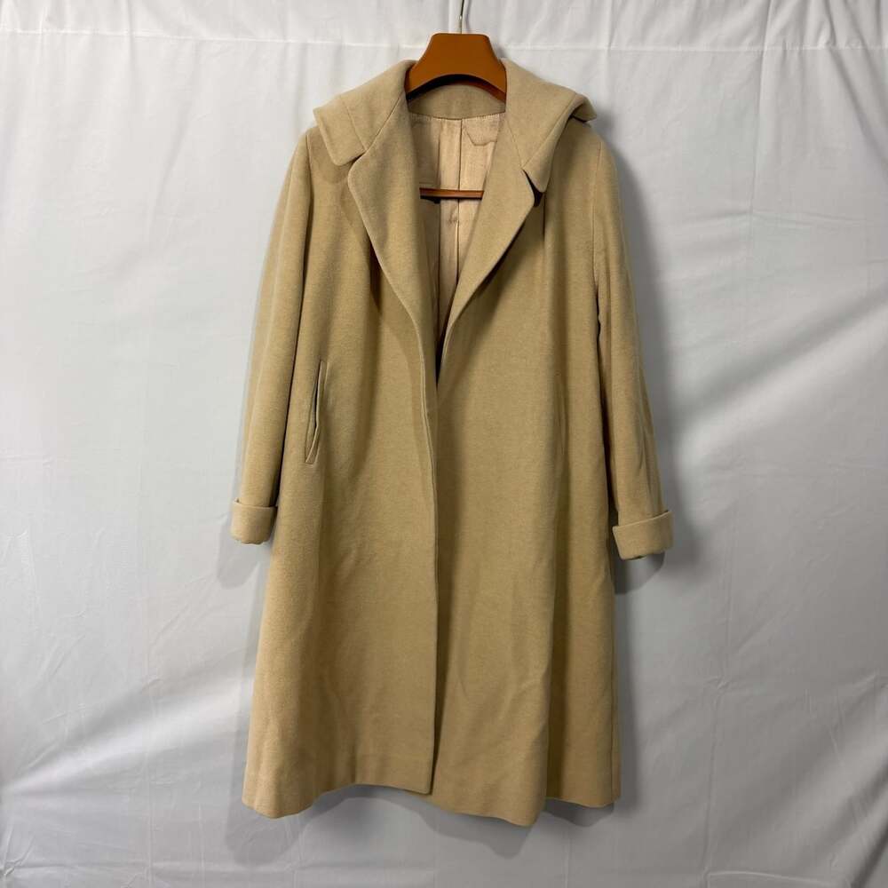 Vintage 1960s Kashara Smithline Camel Over Coat Wool Cashmere Blend No Size